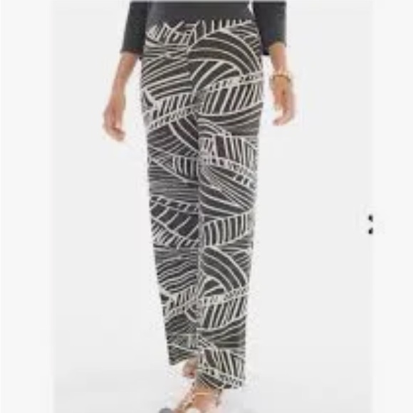 Stylish Chico's Olive & Beige Women's Travelers Pants - Picture 3 of 6